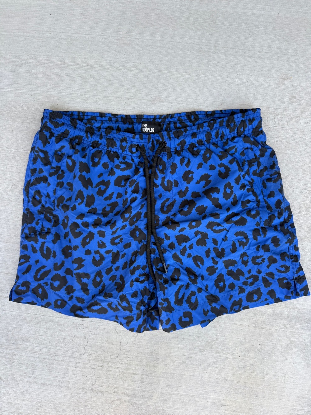 Men’s The Kooples Blue Leopard Print Swim Shorts